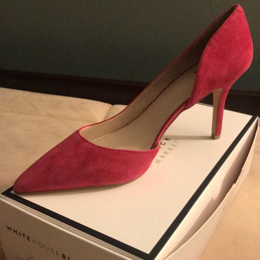 White House Black Market Rosey Suede Pumps